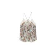 Delicate kantafwerking Fauna-print top Zadig & Voltaire , Multicolor ,...