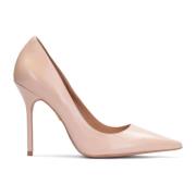 Beige leren pumps op een stiletto Kazar , Beige , Dames