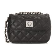 Kleine gewatteerde handtas met elegante sluiting Kazar , Black , Dames