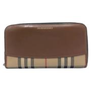 Pre-owned Canvas wallets Burberry Vintage , Brown , Dames