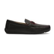 Zwarte mocassins met rode streep Kazar , Black , Heren