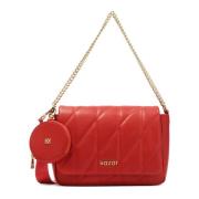 Rode riem handtas met afneembare portemonnee Kazar , Red , Dames