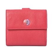 Pre-owned Leather wallets Chanel Vintage , Pink , Dames