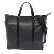 Pre-owned Leather totes Louis Vuitton Vintage , Black , Heren