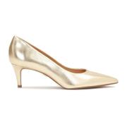 Klassieke gouden pumps met lage hak Kazar , Yellow , Dames