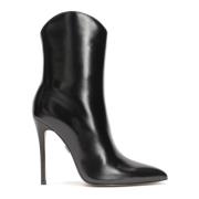 Stiletto laarzen met afgeronde bovenkant Kazar , Black , Dames