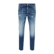 Skater Denim Jeans Dsquared2 , Blue , Heren