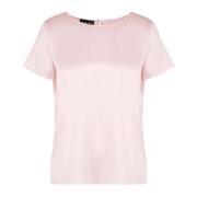 Zijden Satijnen Roze Top Emporio Armani , Pink , Dames