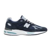 Suede Mesh Panel Sneakers New Balance , Blue , Heren