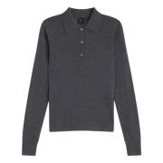 Elegante Lange Mouw Poloshirt Pinko , Gray , Dames