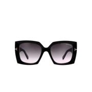 Vierkante Degraded Zonnebril voor Vrouwen Tom Ford , Black , Dames