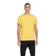 Casual heren T-shirt Only & Sons , Yellow , Heren