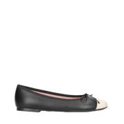 Zwarte Leren Ballerina Schoenen Pretty Ballerinas , Black , Dames