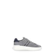 Grijze Leren Sneakers Ronde Neus Hogan , Gray , Heren