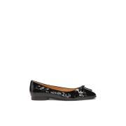 Gelakte ballerina's met ronde neus Kazar , Black , Dames