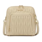 Beige handtas met opvallend quilten Kazar , Beige , Dames