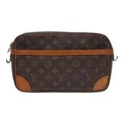 Pre-owned Canvas clutches Louis Vuitton Vintage , Brown , Dames