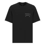 Zwart Katoenen T-shirt met Logo Print Hogan , Black , Heren