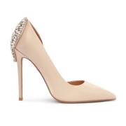 Luxe trouwpumps met cubic zirkonia's Kazar , Beige , Dames