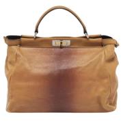 Pre-owned Leather handbags Fendi Vintage , Brown , Dames