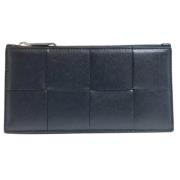 Pre-owned Leather wallets Bottega Veneta Vintage , Black , Heren