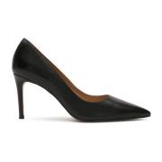 Klassieke zwarte natuurlederen stiletto's Kazar , Black , Dames