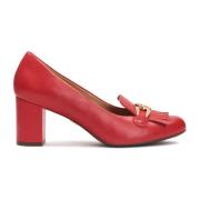 Rode pumps met metalen schakels Kazar , Red , Dames