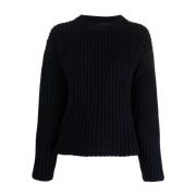 Casual Gebreide Pullover Sweater Roberto Collina , Black , Dames