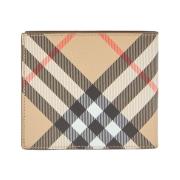 Check Bi-Fold Portemonnee Burberry , Beige , Heren