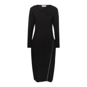 Elegante Meteoriet Jurk met Zijsplit Karen by Simonsen , Black , Dames