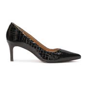 Gelakte pumps met een medium hak Kazar , Black , Dames