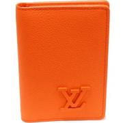 Pre-owned Canvas wallets Louis Vuitton Vintage , Orange , Dames