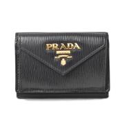 Pre-owned Leather wallets Prada Vintage , Black , Dames