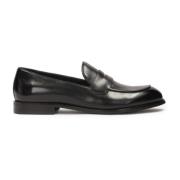 Zwarte leren heren penny loafers Kazar , Black , Heren