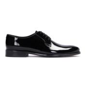 Gelakte heren Derby schoenen met klassieke vetersluiting Kazar , Black...