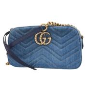 Pre-owned Canvas gucci-bags Gucci Vintage , Blue , Dames