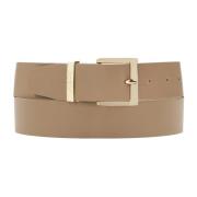 Eenvoudige leren riem in taupe kleur Kazar , Beige , Dames