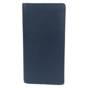 Pre-owned Leather wallets Louis Vuitton Vintage , Blue , Heren