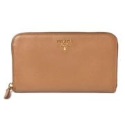 Pre-owned Leather wallets Prada Vintage , Brown , Dames