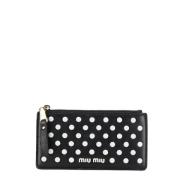 Pre-owned Leather wallets Miu Miu Pre-owned , Black , Dames