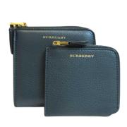 Pre-owned Leather wallets Burberry Vintage , Green , Dames