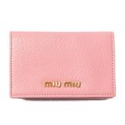 Pre-owned Leather wallets Miu Miu Pre-owned , Pink , Dames