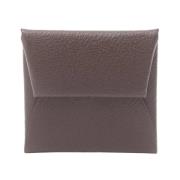 Pre-owned Leather wallets Hermès Vintage , Brown , Dames