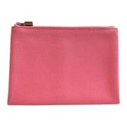 Pre-owned Leather wallets Hermès Vintage , Pink , Dames