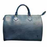 Pre-owned Leather handbags Louis Vuitton Vintage , Blue , Dames