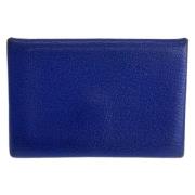 Pre-owned Leather wallets Hermès Vintage , Blue , Dames