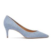 Blauwe denim stoffen pumps Kazar , Blue , Dames