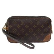 Pre-owned Canvas clutches Louis Vuitton Vintage , Brown , Dames