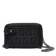 Pre-owned Canvas wallets Fendi Vintage , Black , Dames