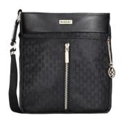 Dames zwarte messenger tas Kazar , Black , Dames